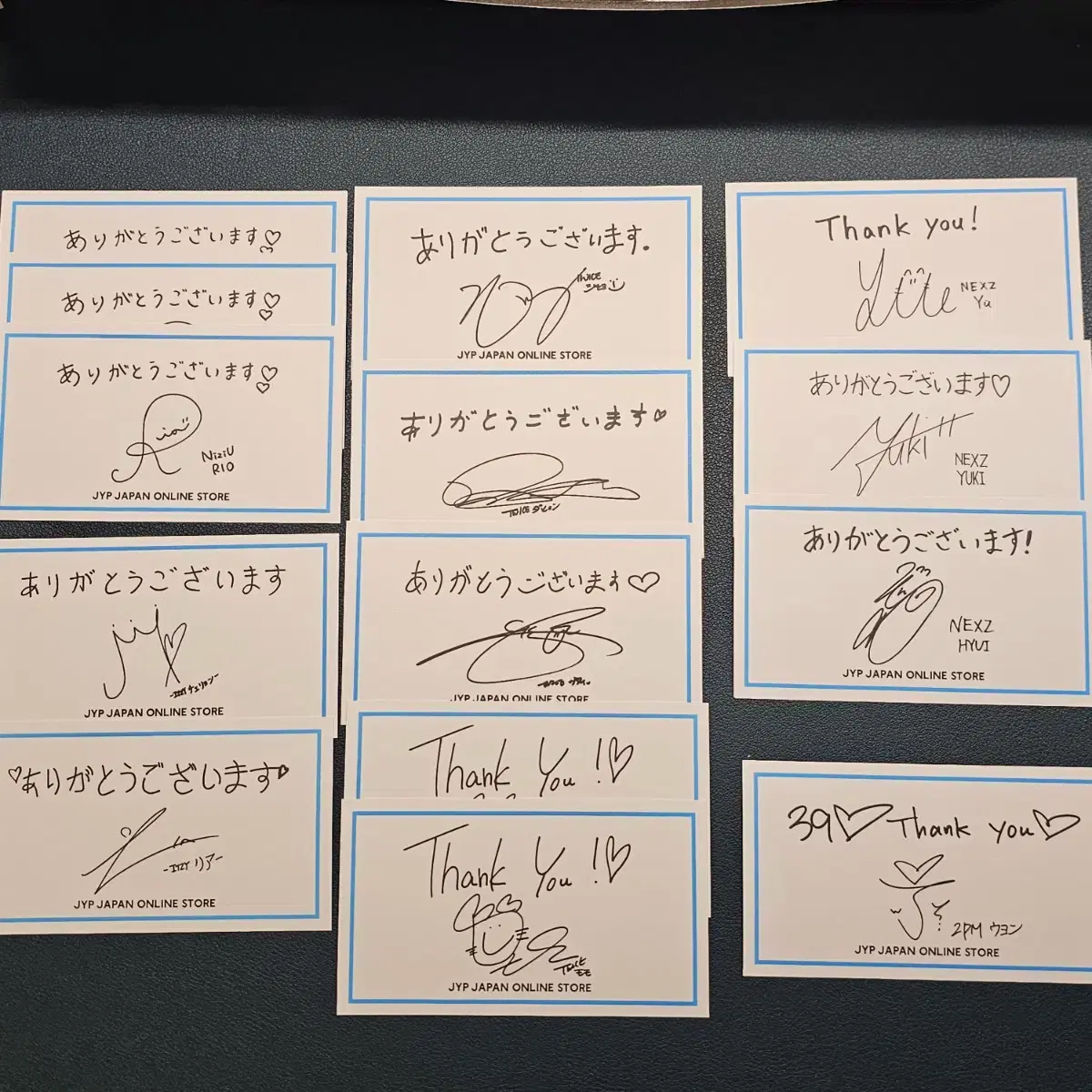 ジップショップジャパン直筆サイン入りメッセージカードニジュユー